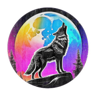 Lunar Wolf Serenade Design Cutting Board