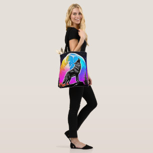 Lunar Wolf Serenade Design Tote Bag