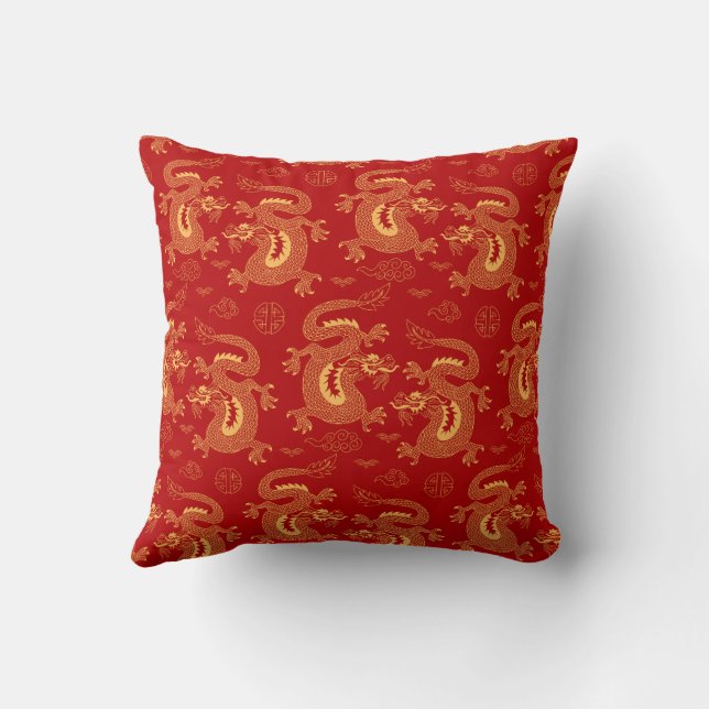 Lunar Year Dragon pattern Chinese Lunar year 2024 Cushion (Back)
