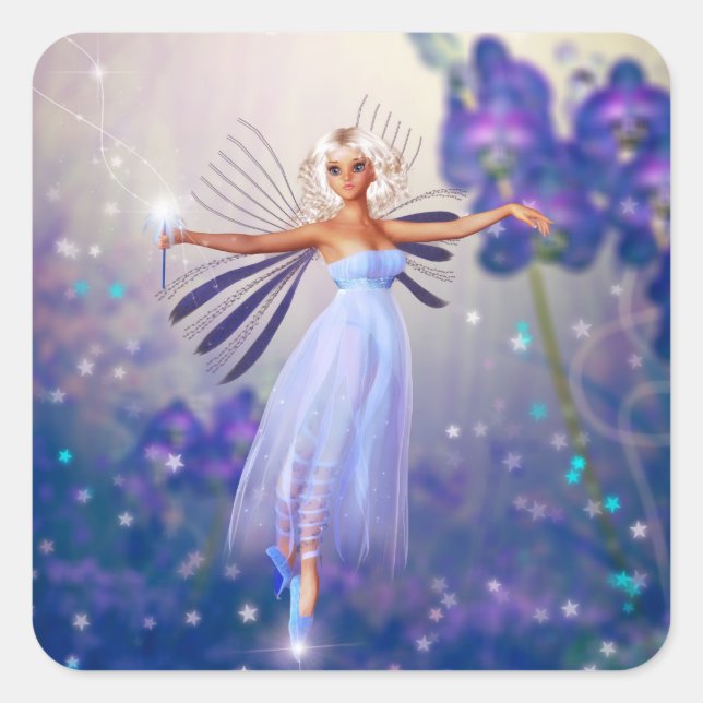 Lunaria, the Twilight Fairy Square Sticker (Front)