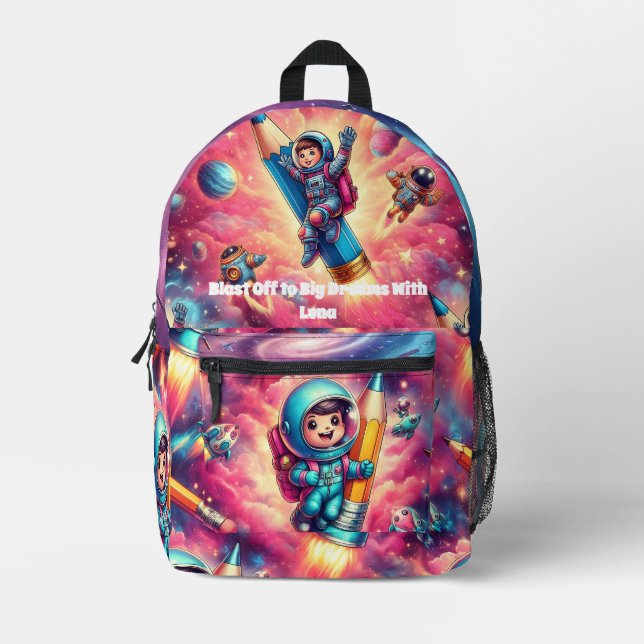Luna's Galactic Adventure Backpack – Explore Space (Front)