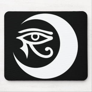LunaSees Logo Mousepad (white / black eye)