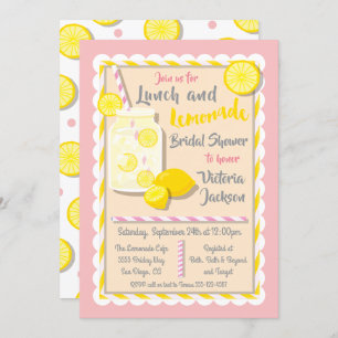 Lunch and Lemonade Bridal Shower Invitations