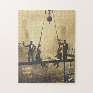 Lunch Atop A Sky Scraper Part Deux NYC Ironworkers Jigsaw Puzzle