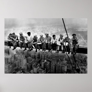 Lunch Atop A Skyscraper 1932 NYC Ironworkers Large Poster