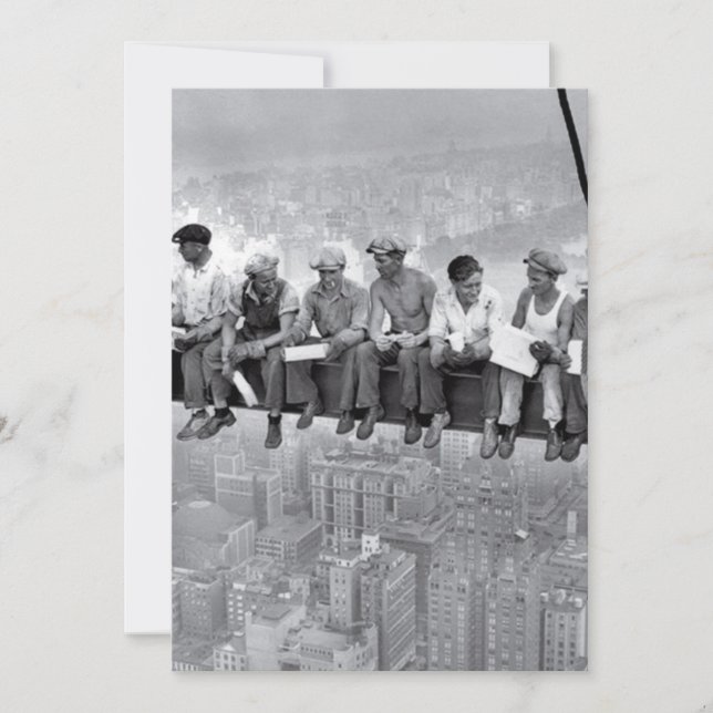 Lunch Atop A Skyscraper Invitation (Front)