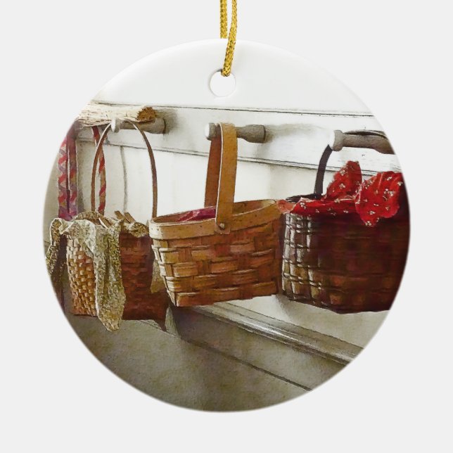 Lunch Baskets Ceramic Ornament (Front)