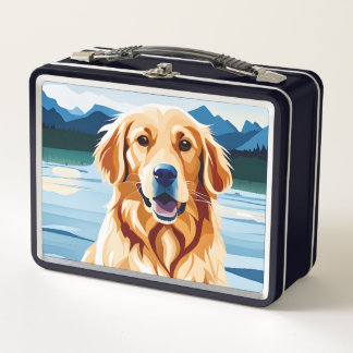 Lunch Box Blue golden retriever