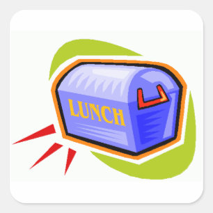 Lunch Box Square Sticker