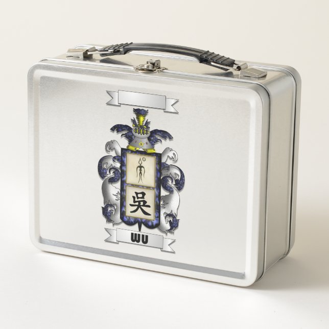 Lunch Box Wu Surname And Shield (Front)