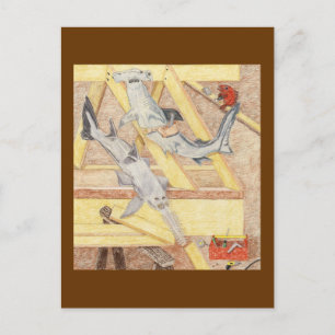 Lunch Break For The Carpenters Postcard