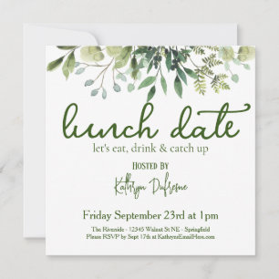 Lunch Date Personalised Invitation