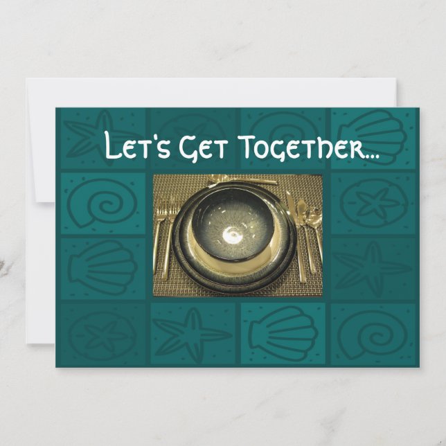 Lunch dinner party invitation (Front)