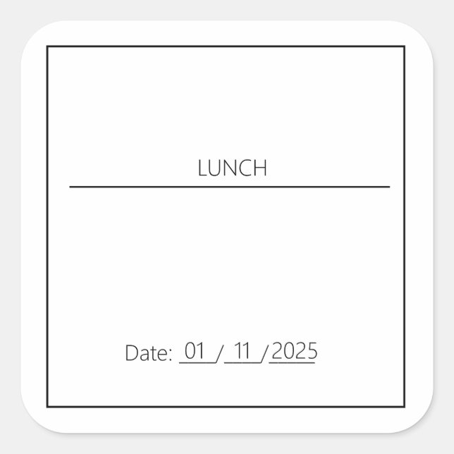 LUNCH EDITABLE STICKER (Front)