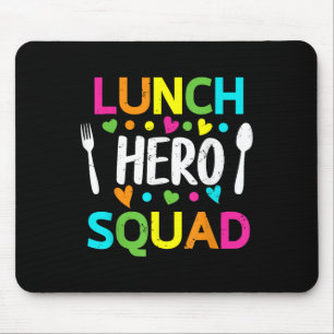 Lunch Hero Squad Funny Lady Cafeteria Squad Worker Mouse Pad