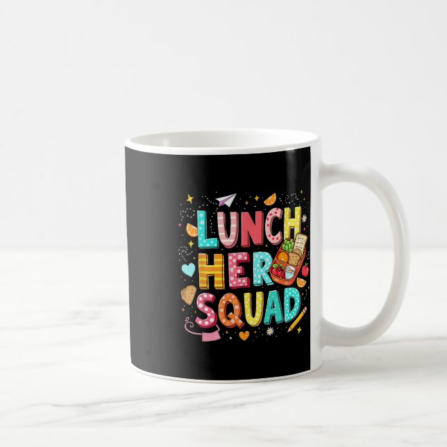 Lunch Hero Squad Preppy Back To School Lunch Lady  Coffee Mug (Right)