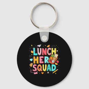 Lunch Hero Squad Preppy Back To School Lunch Lady Key Ring