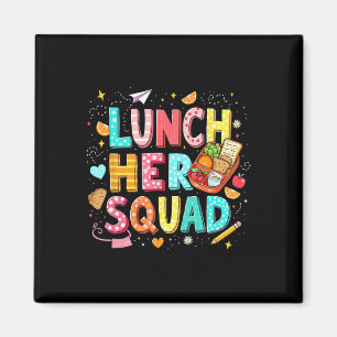 Lunch Hero Squad Preppy Back To School Lunch Lady Magnet