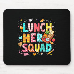 Lunch Hero Squad Preppy Back To School Lunch Lady Mouse Pad