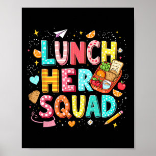 Lunch Hero Squad Preppy Back To School Lunch Lady Poster