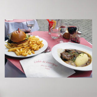 Lunch in Paris France Poster