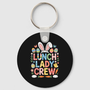 Lunch Ladies Crew Easter Cafeteria Bunny Ear And E Key Ring