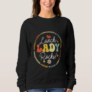 Lunch Ladies Rock Crew Funny School Cafeteria Work Sweatshirt