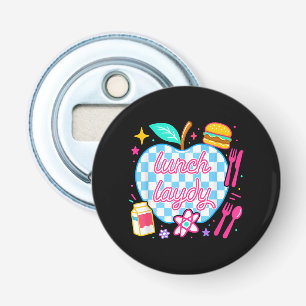 Lunch Lady Back to School Chequered First Day Bottle Opener
