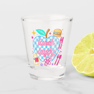 Lunch Lady Back to School Chequered First Day Shot Glass