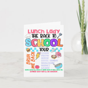 Lunch Lady Back To School Tour Cafeteria Crew  Card