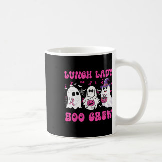 Lunch Lady Boo Crew Pumpkin Halloween Breast Cance Coffee Mug