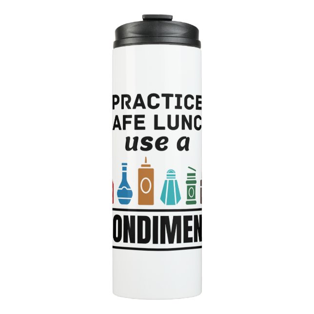 Lunch Lady Cafeteria Food Service Safe Lunch Funny Thermal Tumbler (Front)