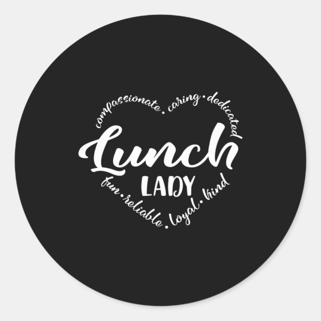 Lunch lady, Cafeteria, lunchlady worker Classic Round Sticker (Front)
