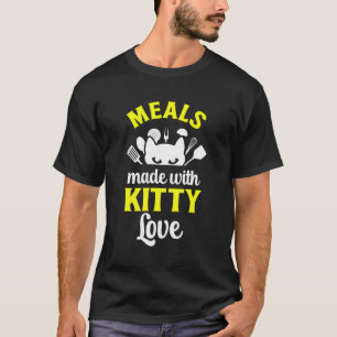 Lunch Lady Cat Lover Cafeteria Crew School Dinner T-Shirt