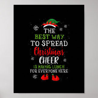 Lunch Lady Christmas Cheer Christmas Xmas Poster