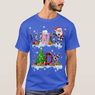 Lunch Lady Christmas Tree Santa Matching Xmas Buff T-Shirt