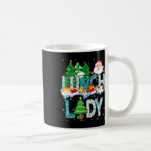 Lunch Lady Christmas Tree Santa Matching Xmas Fami Coffee Mug