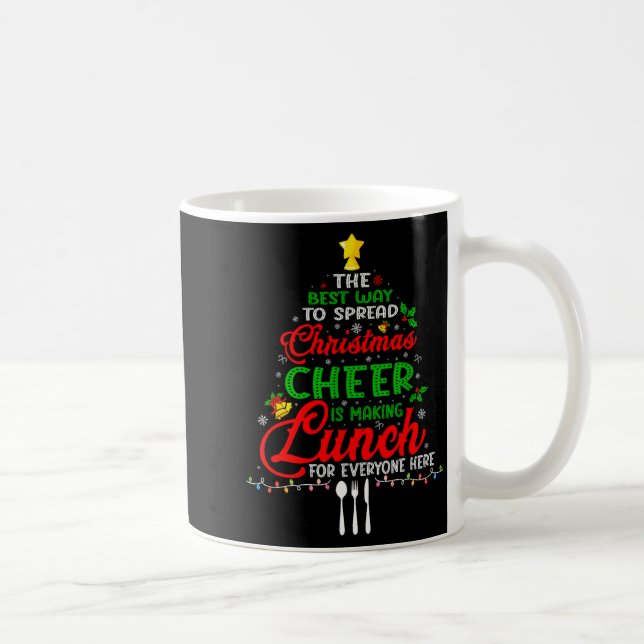 Lunch Lady Christmas Xmas School Cafeteria Lunch L Coffee Mug (Right)