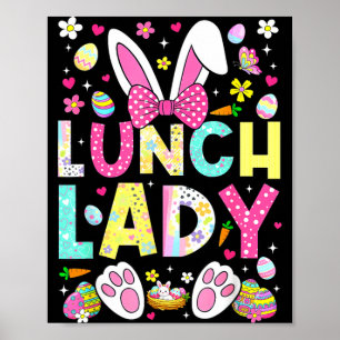 Lunch Lady Crew Funny Bunny Cafeteria Family Poster