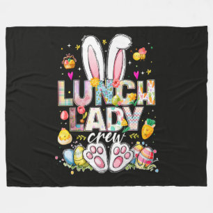 Lunch Lady Crew Funny Bunny Fleece Blanket