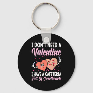 Lunch Lady Gift Co. Funny Valentine's Day - Black Key Ring