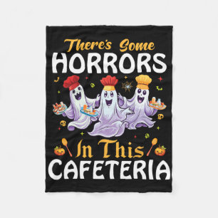 Lunch Lady Halloween There's Some Horrors In This Fleece Blanket