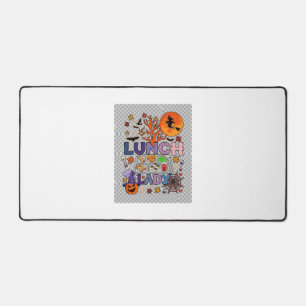 Lunch Lady Halloween Witch Moon Pumpkin_1 Desk Mat