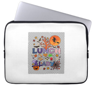 Lunch Lady Halloween Witch Moon Pumpkin_1 Laptop Sleeve