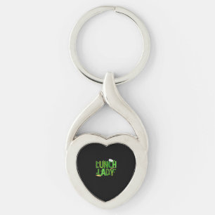Lunch Lady Happy St Patrick's Day Cafeteria Worker Key Ring