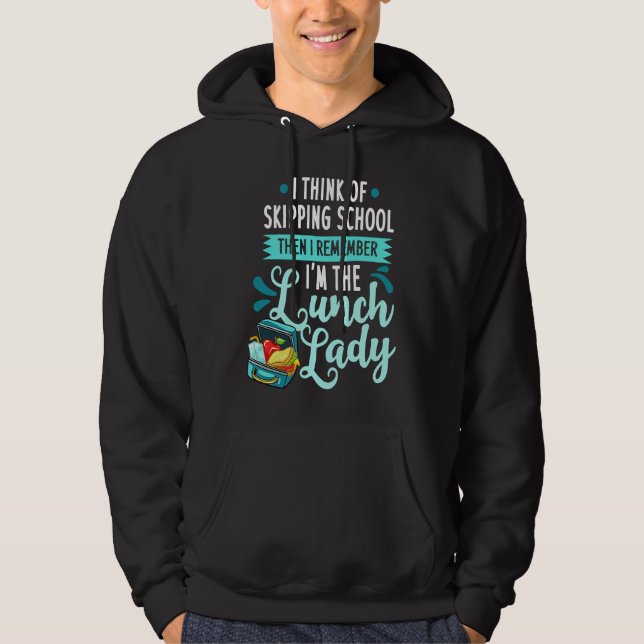 Lunch Lady Holiday  School Cafeteria Worker Hoodie (Front)
