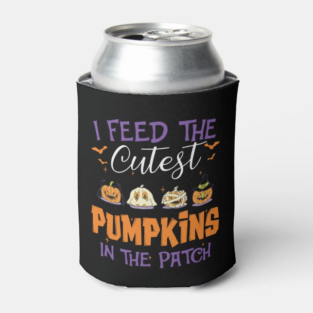 Lunch Lady I Feed The Cutest Pumpkins In The Patch Can Cooler (Can Front)