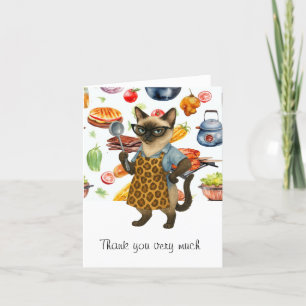 Lunch Lady is serving food  Thank You Card