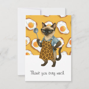 Lunch Lady is serving food Thank You Card