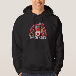 Lunch Lady Love Valentine's Day Gnome Cafeteria He Hoodie